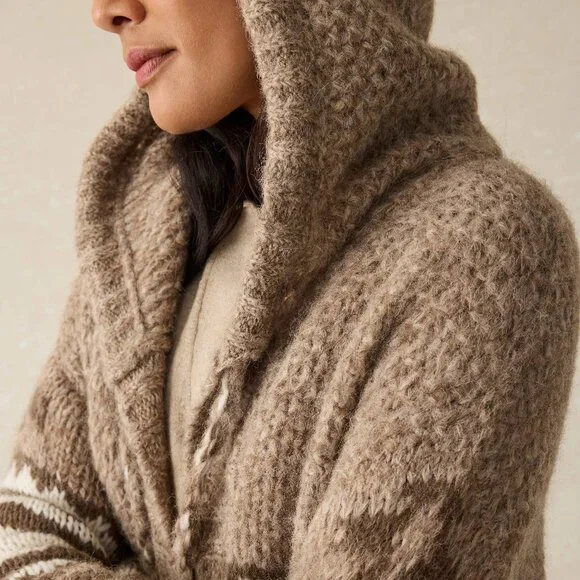 Faherty/Steven Paul Judd Chahtah Hooded Duster - Mocha Chahtah - Picture 2 of 3